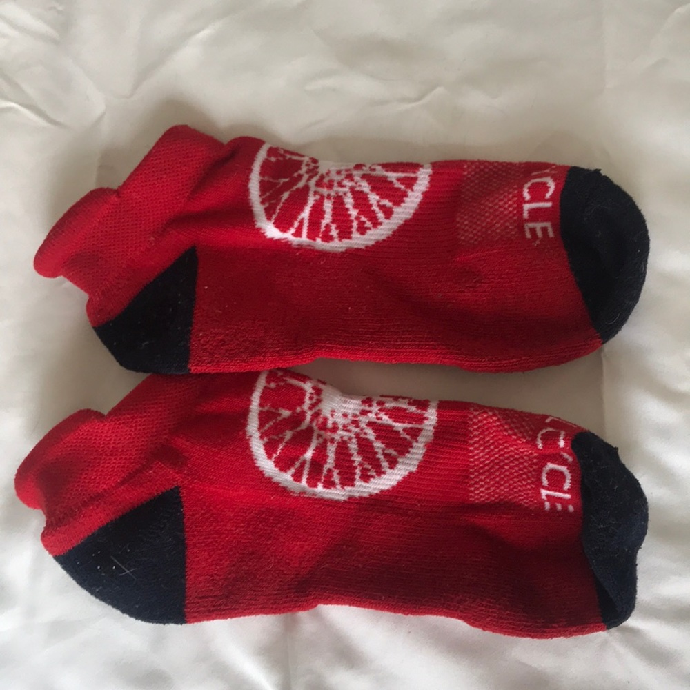 SoulCycle Athletic ankle socks in red